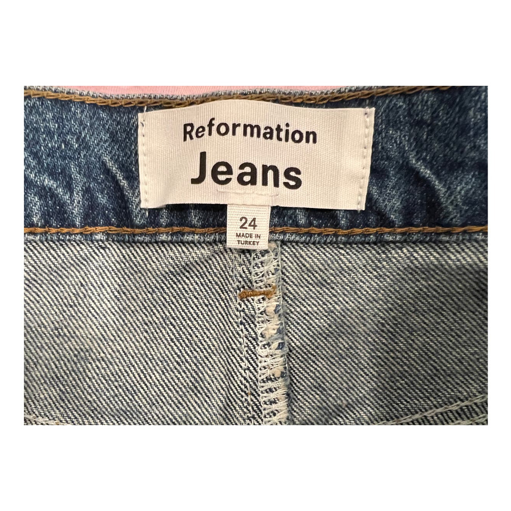 NWT Reformation Tazz Denim Maxi Skirt Size 24 - Picture 4 of 8